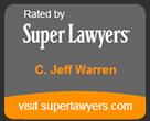 Super Lawyers badge for C. Jeff Warren