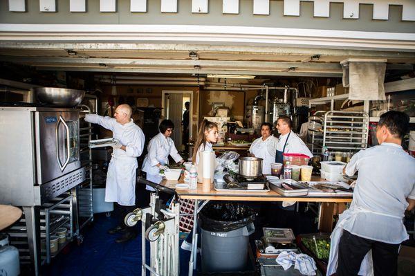 Their Pop Up Kitchen in the garage of the venue