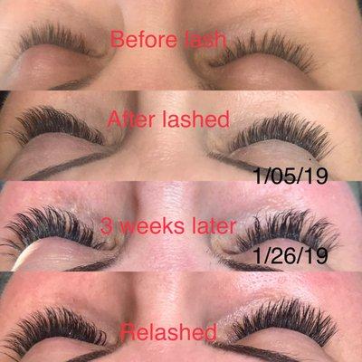 Maintain lashes and getting refill to get that fullness looks. Only $40 to refill lashes up to 21 days.