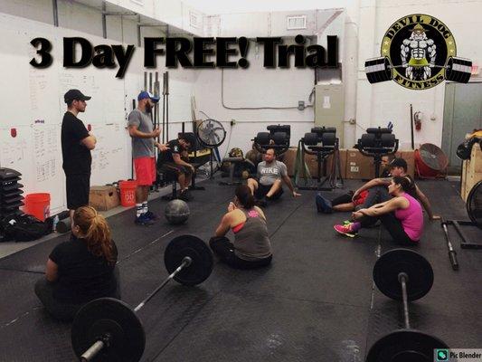 3 days FREE TRIAL at Devil Dog Fitness  8726 nw 119th street Hialeah Gardens,Fl.,33018