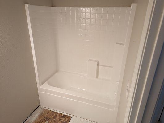 Damaged and Stained Fiberglass Shower Brought Back To Life