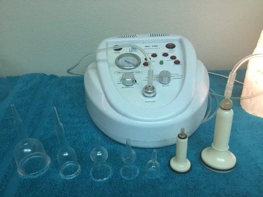 Vac-U-Therapies machine,
form of Cupping.