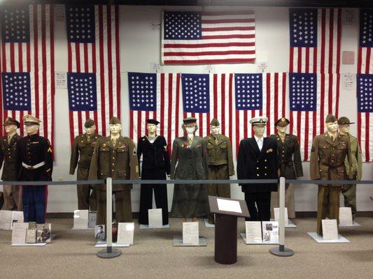 Salute to our flag (featuring flags from 20-50 stars) and our WWII Veterans.