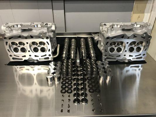 CNC ported STI heads, developed, machined, and assembled in house.