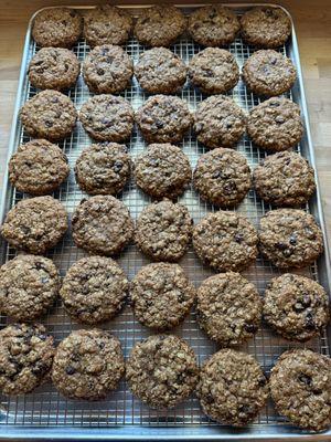 Sourdough Oatmeal Raisin Cookies