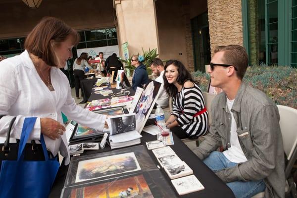 Locals at LAeXpo showing off their products and services. One of many events put on by the LAX Coastal Chamber.