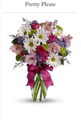 The flowers I ordered on Rita's (a florist finder site for the desired delivery area similar to teleflora)