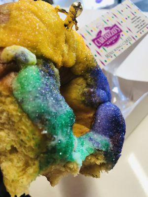 Cartozzo's Mini King Cake with Cream Cheese! YUM!