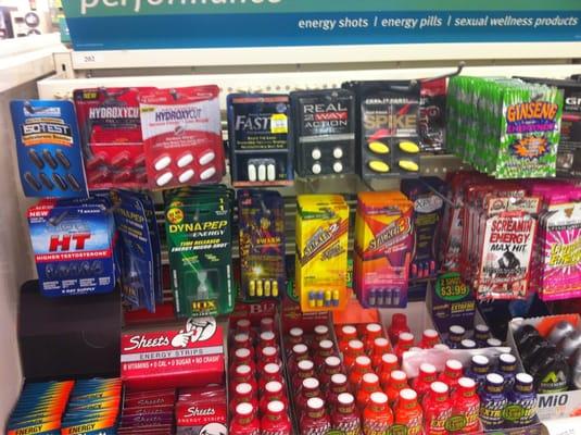 What do have here...Performance?!? Energy Shots, Energy Pills and Sexual Wellness Products!!!