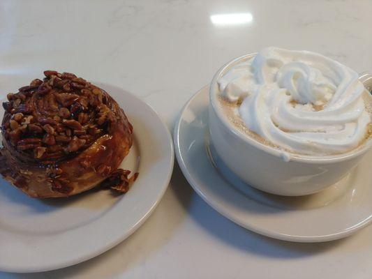 Pastry and a mocha.