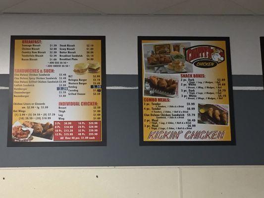 Menu board