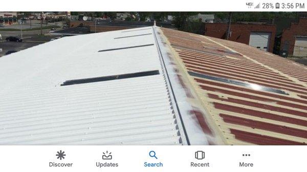 Examples of roof restoration vs replacement.