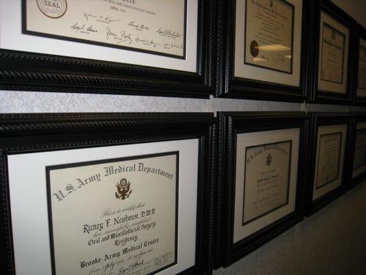 Some of Dr. Ricney Newhouse's Dental Degrees