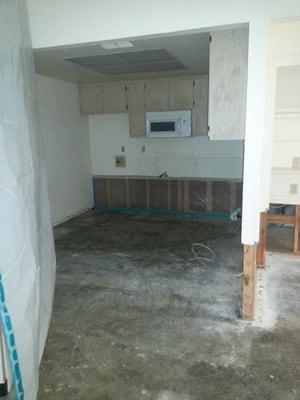 Where the kitchen was. looked like this for 2 months