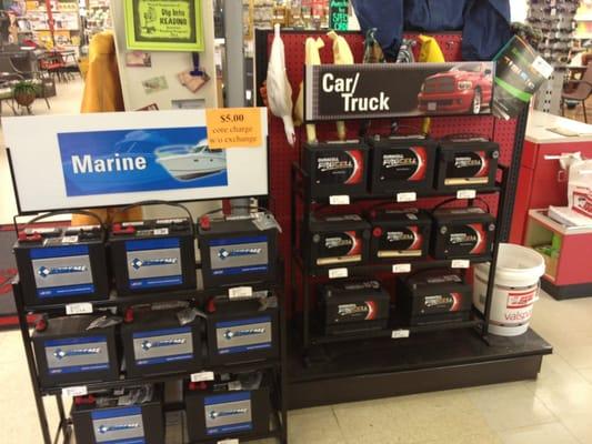 Auto, Marine and motorcycle batteries