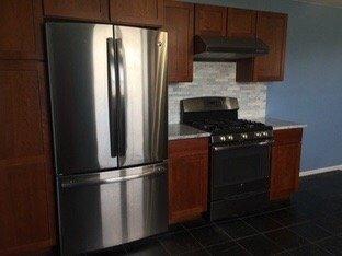 Counter depth GE fridge and GE gas stove bought new in January 2015 from Knie