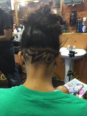 My daughters undercut.