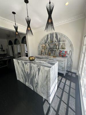 Bar wrap using marble