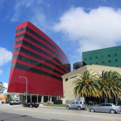 Construction of the Pacific Design Center Red Building Completed