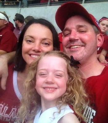 Benny, Melanie and MaKenna Burdick. Roll Tide!!