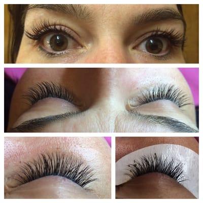 Individual eyelash extensions done by ally volpi at salon Avanti. Text or call for a appointment 2095071843