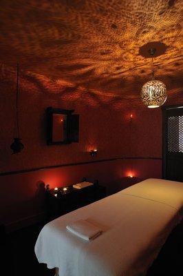 Dark night massage room