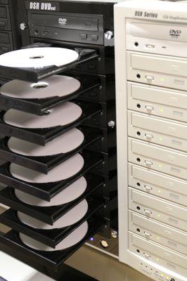 Just a couple of our disc duplicators, for customers who need more than one copy.