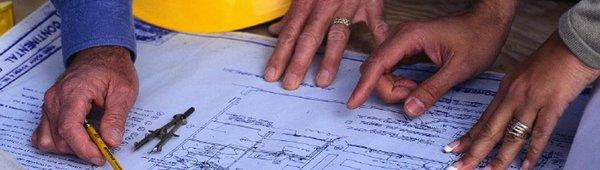 We work with blue prints to determine energy use of homes.