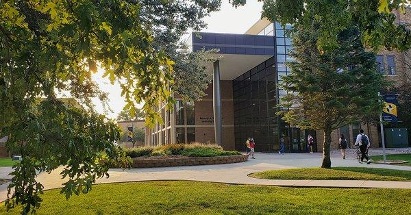 Exterior of Heelan Hall (main class building)