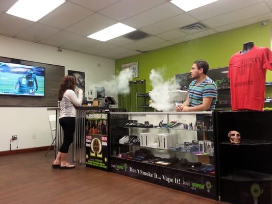 Regulars vaping it up