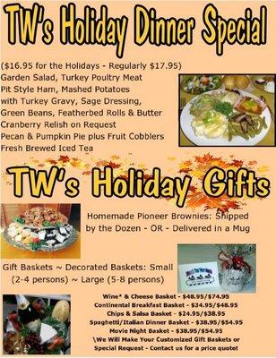 The Holidays will be here before you know it! Call us today to order your Holiday Feast!  Tulsa 918-582-8608 Oklahoma City 405-236-3500