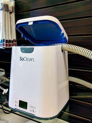 SoClean attaches to your CPAP machine and cleans all your supplies!