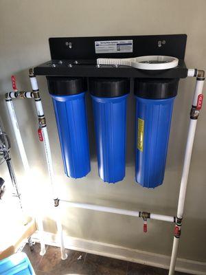 Whole house water filtration system