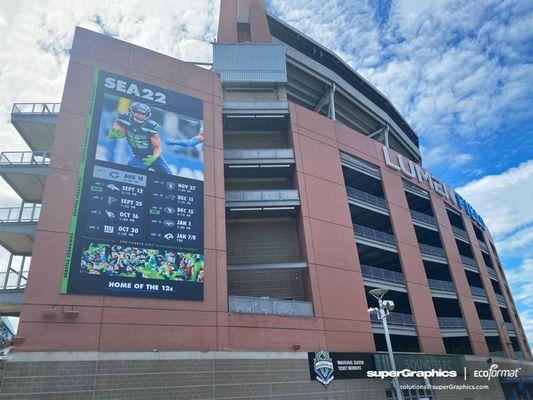 Seattle Seahawks large format schedule banner