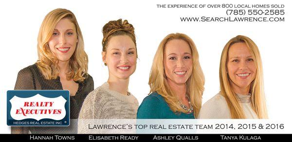 Lawrence's Top Real Estate Team, over 800 Lawrence Homes sold.