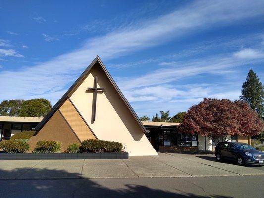 Front of the church building