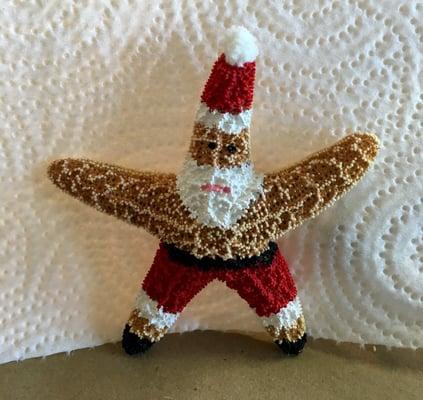 Starfish Santa Ornament