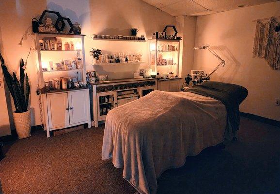 Cozy + Clean Skincare Room