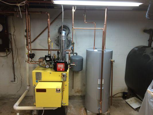 Energy Kinetics System 2000 high efficiency oil boiler installed in Shelton, CT. Call us to set up an appointment 203-567-4888