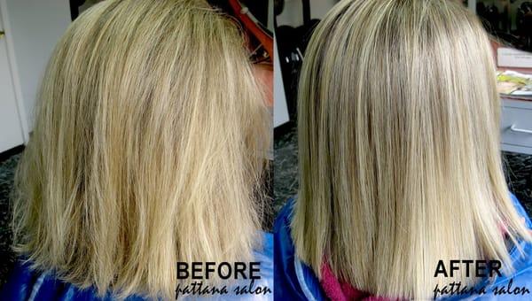 What's been done: administration of Keratin Complex Smoothing Therapy.