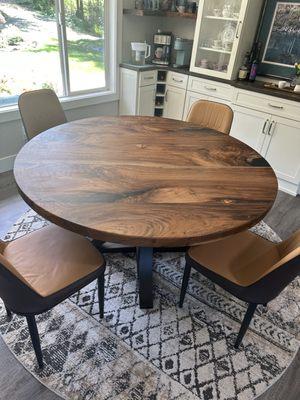 60 inch English walnut table