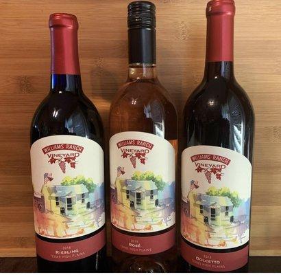 Resiling, Rose, and Dolcetto wine available from Williams Ranch Vineyards