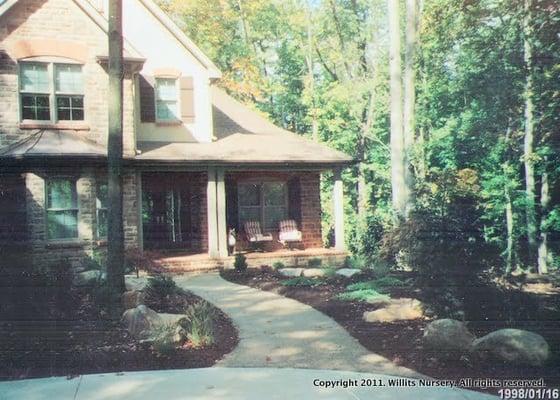 Entrance planting to secluded residence in a wooded setting in Granville.