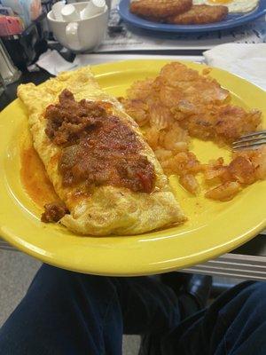 South west omelette n home fries