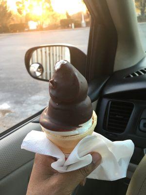 This is the ice cream cone I paid almost $4 for. Total rip off. Should have gone to McDonald's across the street.