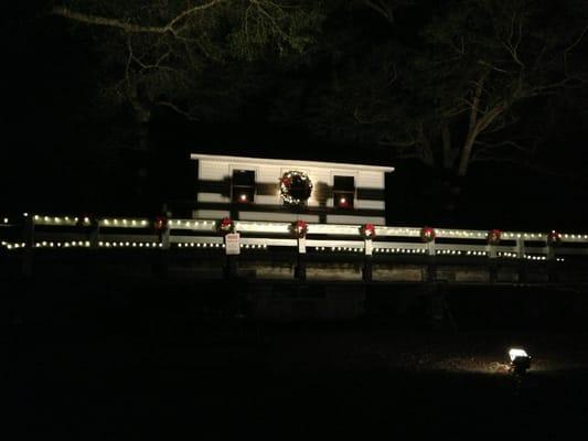 The old bridge dressed up for Christmas