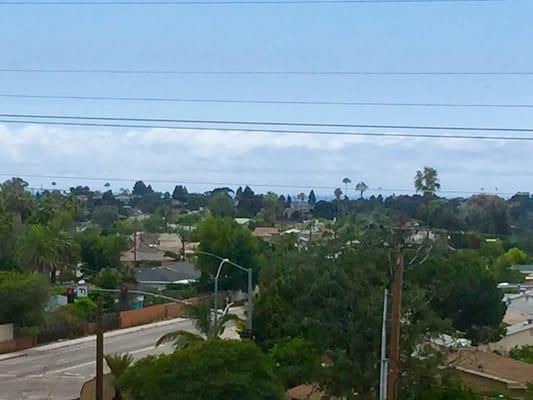 On a clear day you'll be able to see the ocean, no ocean in this photo unfortunately. But the late July 2015 storm was on its way.