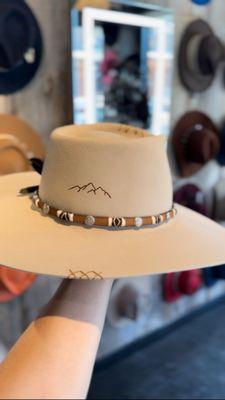 Beaver leather custom hat