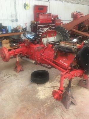 Rebuilt the engine on a Ford 8n  and painted the tractor