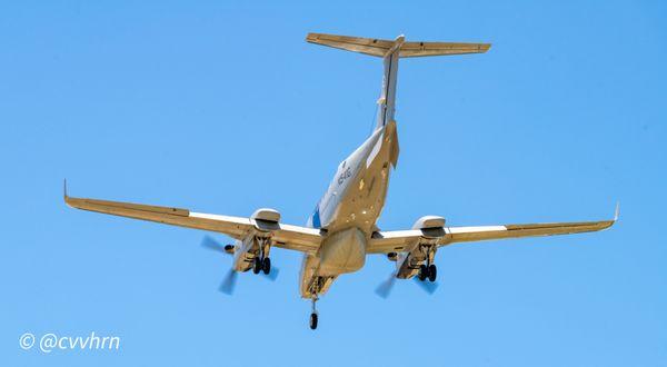 U.S. Border Patrol Beechcraft King Air Multi-role Enforcement Aircraft (MEA) on final